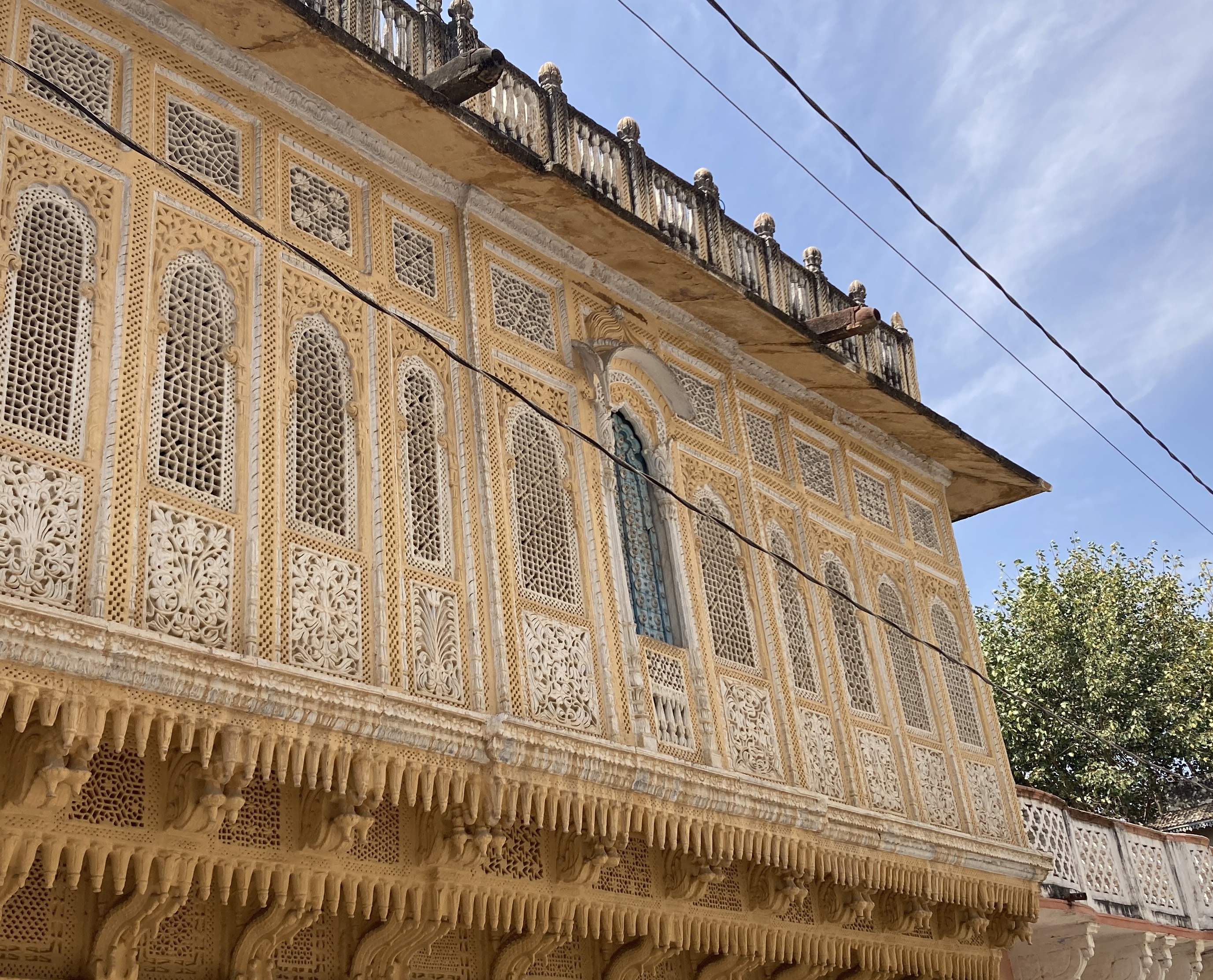 An exquisitely carved Haveli in Ladnun